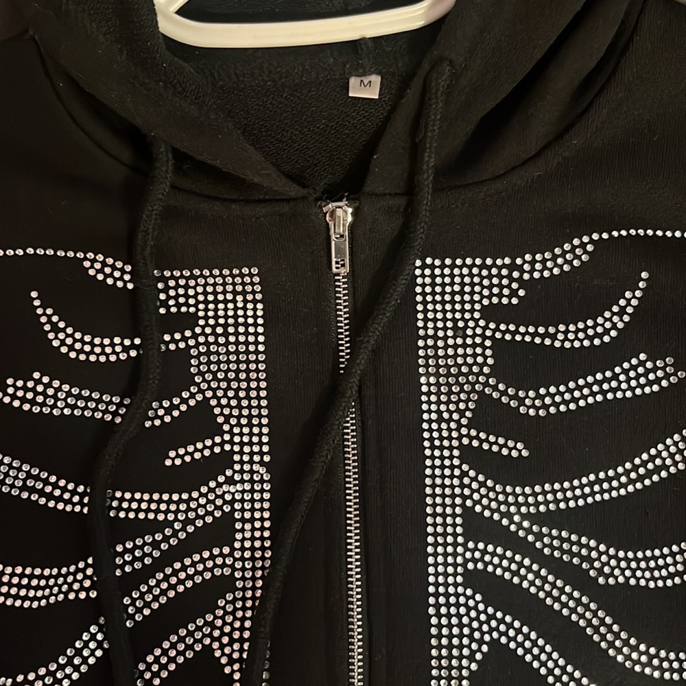 Skeleton Rhinestone Hoodie - Picture 3 of 3